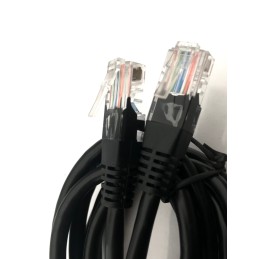 1 pc. - Câble réseau Cat.5e UTP Rj45 / Rj45 8 broches 3mt couleur noire