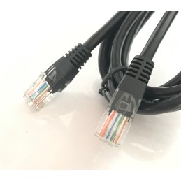 3 pz. - Cavo di rete Cat.5e UTP Rj45/Rj45 8 pin 3mt colore nero