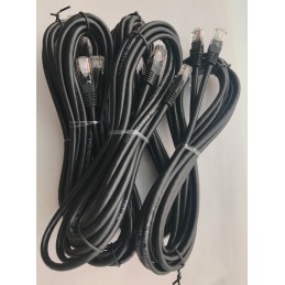 5 piezas - Cable de red Cat.5e UTP Rj45/Rj45 8 pin 3mt color negro