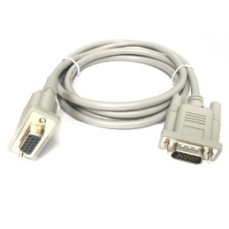 Parallel cable, male 15-pin SUB-D socket - female 15-pin SUB-D plug - 1.5 m. Grey