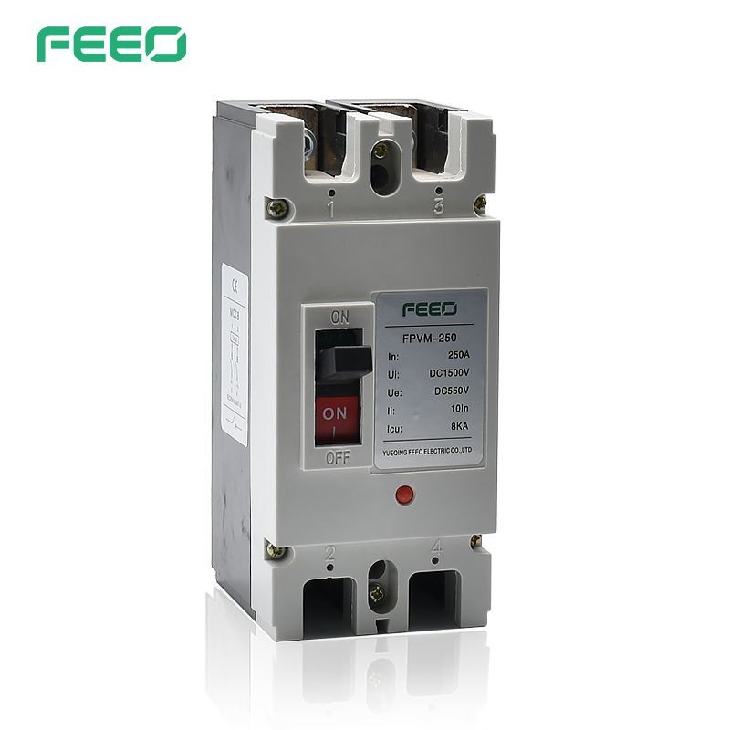 FEEO Interrupteur MCCB Solar DC Magnet thermique Continuous Current 250A 550V 2 pôles