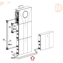 Batterie de raccordement de câbles B2-B Voltronic ESS810 Système de stockage d'énergie pour la longueur parallèle 1.90 mt.