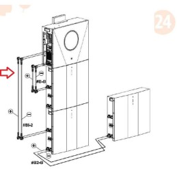 BI-2 Set Cavi Connettori Batteria Voltronic ESS810 Energy Storage System per parallelo Lunghezza 1 mt.