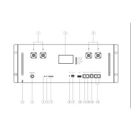 Batería Yilink LifePo4 4.8Kw 100A 48v 4U versión en rack