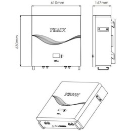 Batterie Yilink LifePo4 7.2Kw 150A 48v Version murale