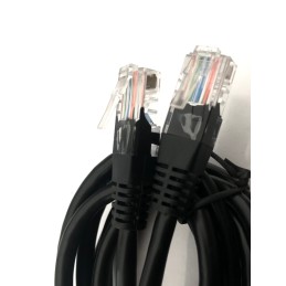 3 Stk. - Netzwerkkabel Cat.5e UTP Rj45 / Rj45 8-polig 3mt schwarze Farbe
